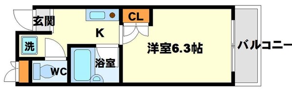江坂駅 徒歩4分 5階の物件間取画像